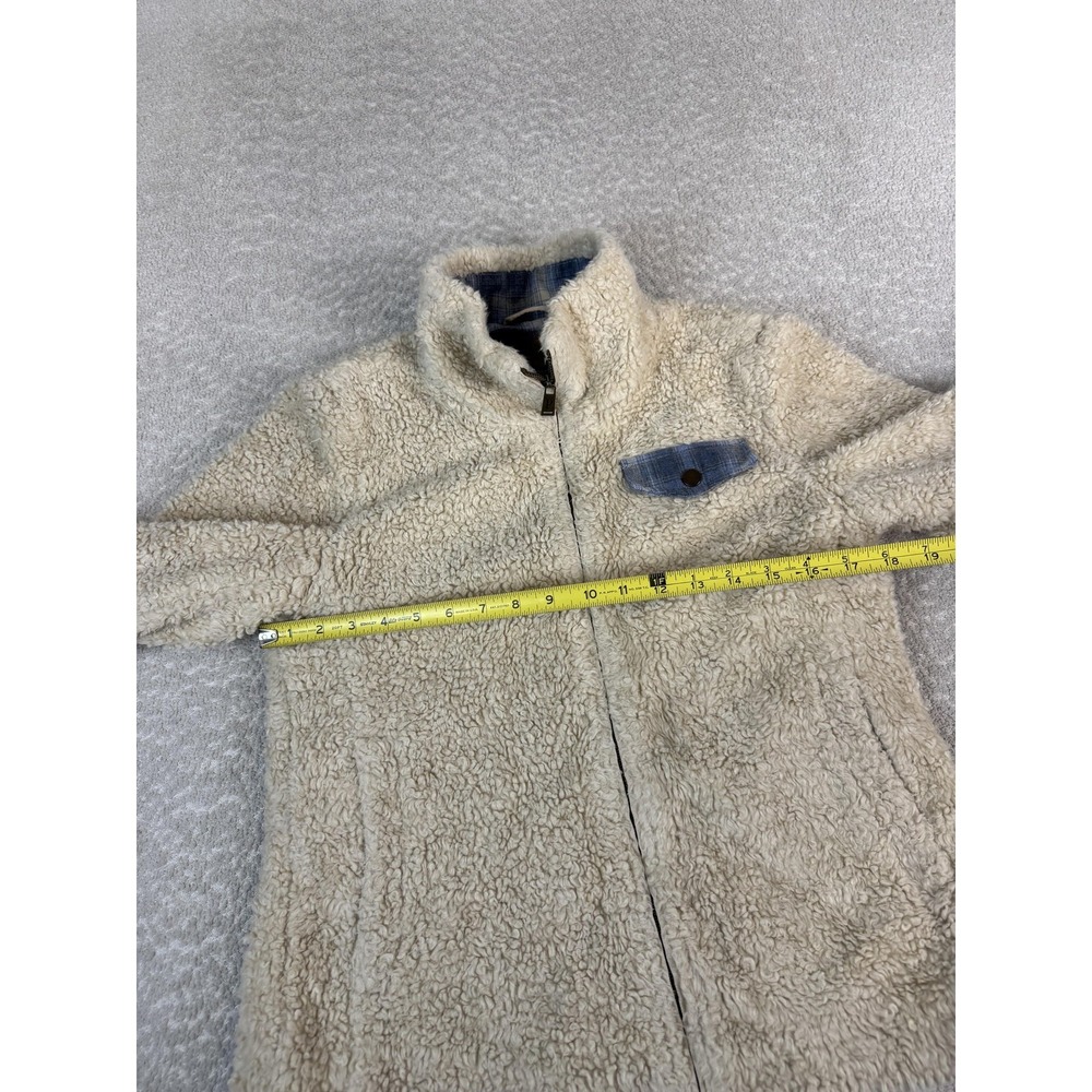 Pendleton Jacket Womens Small White Sherpa Fleece Lined Full Zip Plaid - Picture 4 of 7